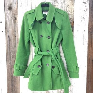 Green Calvin Klein Peacoat Wool